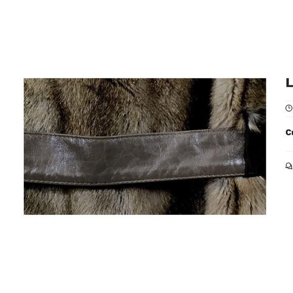 Tissavel Faux Fur Tan Belted Coat | L | Runway Fall Glam Burning Man - Picture 5 of 6